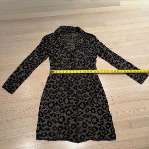 MarcCain knit leopard print long jacket